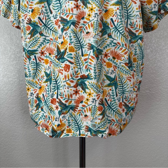 Duluth Trading Organic Cotton Blend Floral Button Down Women’s Shirt, Sz Medium - Picture 8 of 12